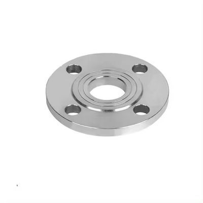 Tamanho personalizado Flange de aço inoxidável prateado com conexão padrão ISO e flange