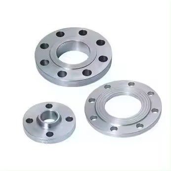 Tamanho personalizado Flange de aço inoxidável prateado com conexão padrão ISO e flange