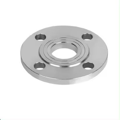 Tamanho personalizado Flange de aço inoxidável prateado com conexão padrão ISO e flange