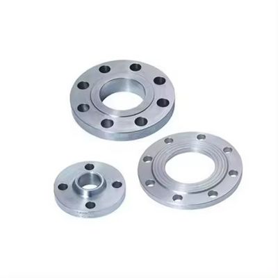 Tamanho personalizado Flange de aço inoxidável prateado com conexão padrão ISO e flange