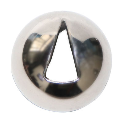 Válvula de esfera de aço inoxidável polida com esferas em forma de V e resistência à corrosão