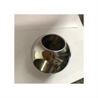 Acessórios de válvulas de porta de aço inoxidável DN50 certificados ISO com superfície polida a espelho e pequena bola de metal