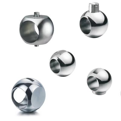 Resistência à corrosão Esferas em forma de V Aço inoxidável válvula de esferas de 3 vias personalizada