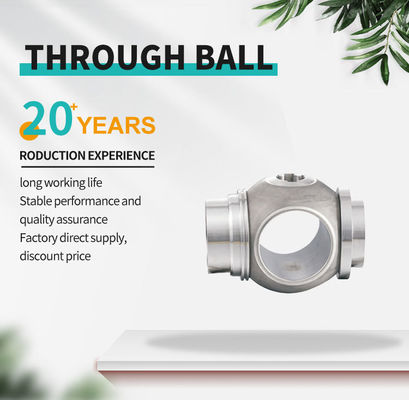 DN25 aço inoxidável 316L balão flutuante direto através da válvula com suporte OEM personalizado e superfície polida espelho