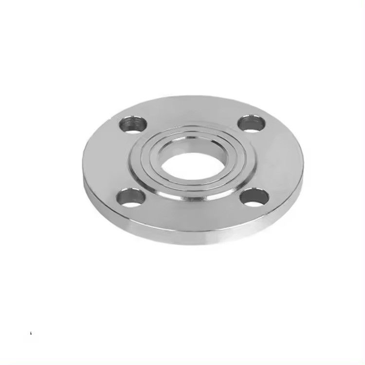 Tamanho personalizado Flange de aço inoxidável prateado com conexão padrão ISO e flange