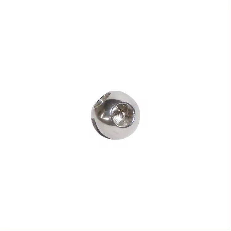 DN150-DN300 válvula de esfera de aço inoxidável prateada de três vias com resistência a altas temperaturas e superfície polida a espelho