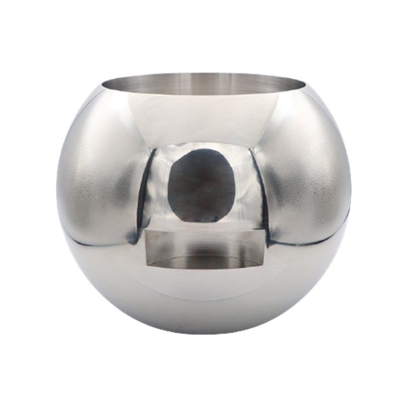 Válvula de esfera de uma peça de aço inoxidável DN65-DN100 espelhada com resistência à corrosão garantida e fluxo direto